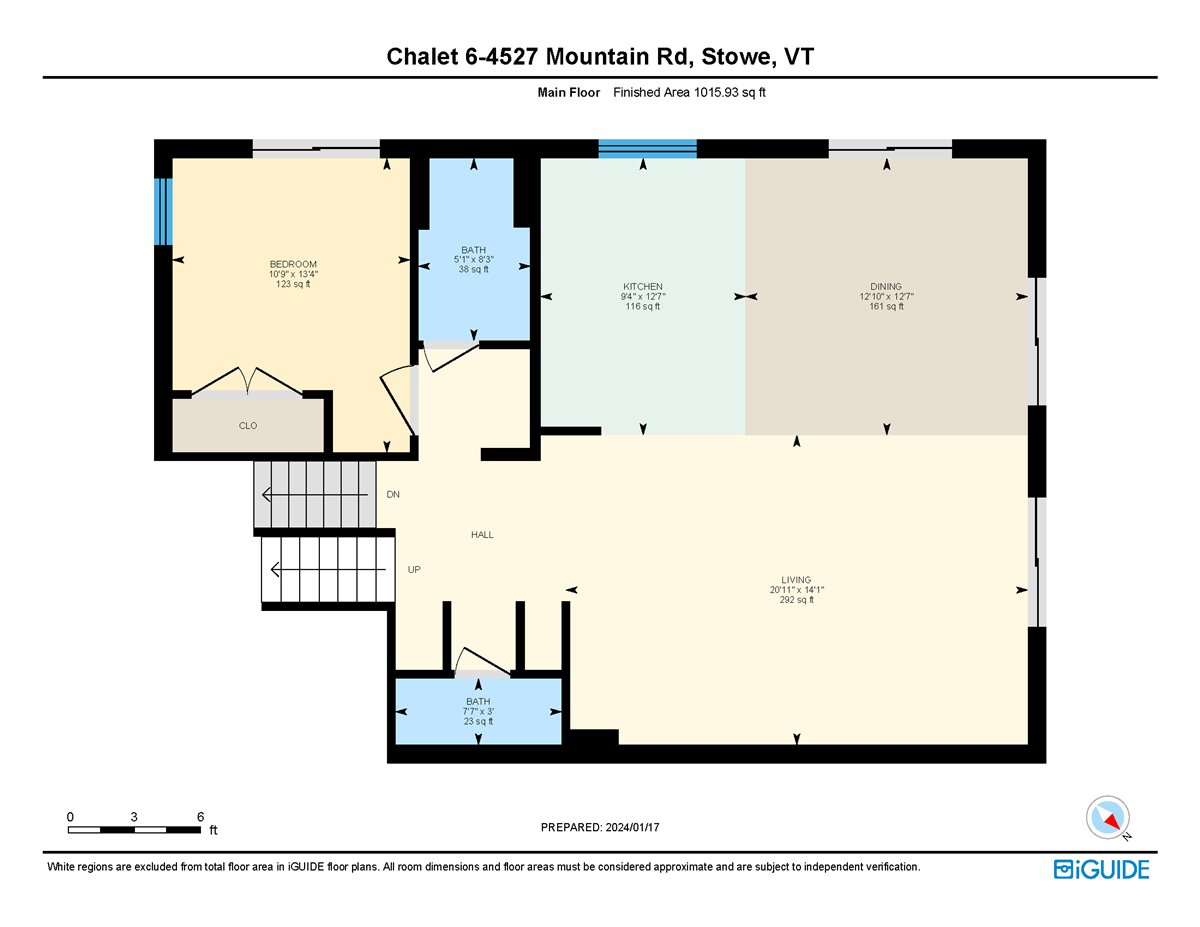 4527 MOUNTAIN RD CHALET 6, STOWE, VT, Nick Lozette, Vermont Realty, main floorplan